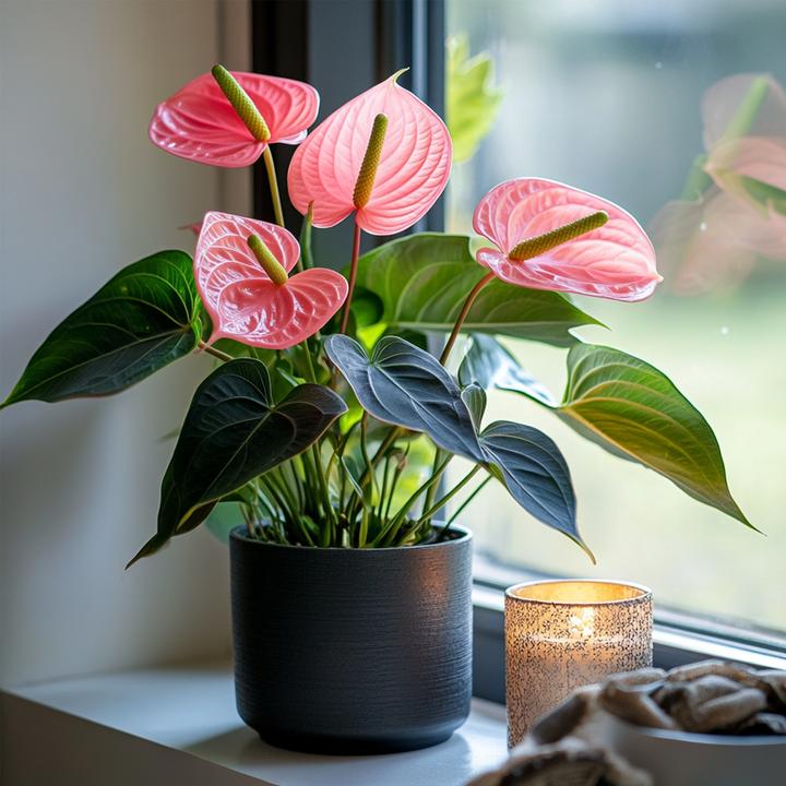 Actual product image Plant in a Box Anthurium 'Colorado Pink" - (40 cm)