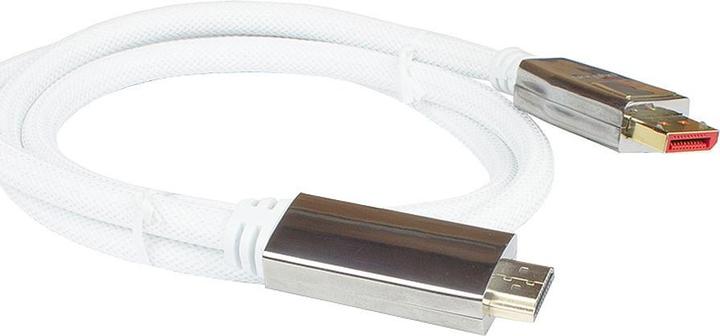 Produktbild Python PYT M0221 DP 1.4 auf HDMI 2.0 A Stecker, Nylon, 4K@60Hz, 1 m, weiss (1 m, DisplayPort)