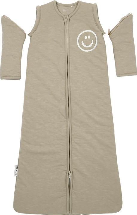 Actual product image Meyco Slub with smile application baby sleeping bag with detachable sleeves (90 cm)
