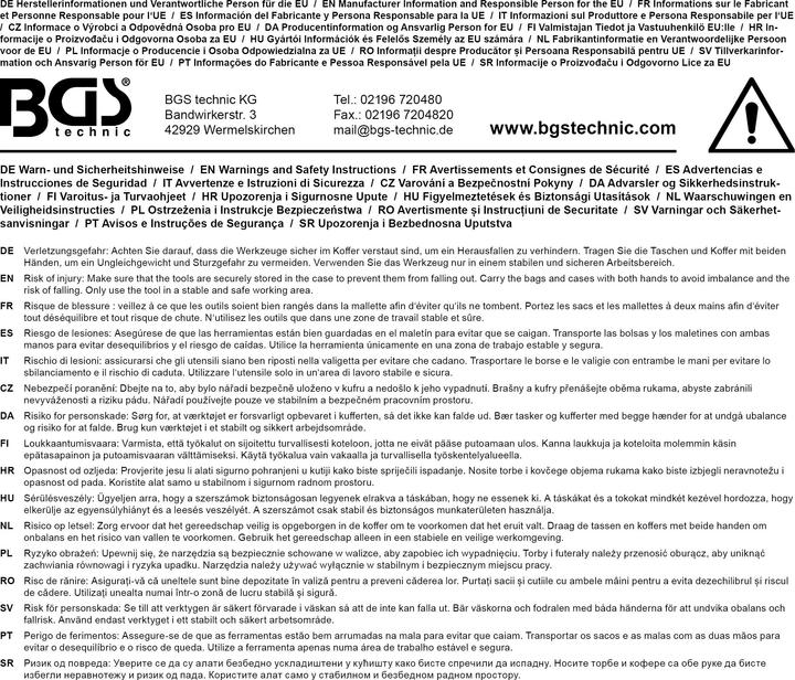 Image du produit BGS Valise vide pour art. 8820 (1 pièces)