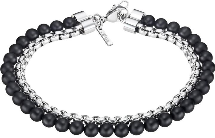 Lotus HERREN-ARMBAND IM LOTUS-STIL IN SCHWARZ LS2294-2/1 316L EDELSTAHL, HERREN (22 cm, Edelstahl)