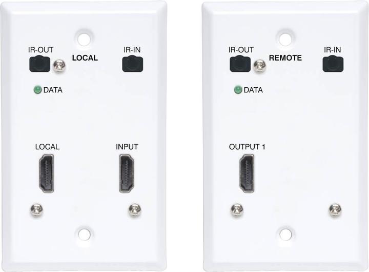 Immagine prodotto Eaton Kit estensore HDMI su Cat6 Wallplate 4K 60Hz 4:4:4 IR PoC HDR HDCP 2.2 230ft. 70.1m (HDMI, 3.40 cm)