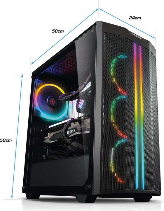 Actual product image Kiebel Gaming PC Legend V AMD Ryzen 7 5800X3D, 32GB DDR4, NVIDIA RTX 4070 Ti Super 16 GB, 2TB SSD, Windows (AMD Ryzen 7 5800X3D, 32 GB, 2000 GB, GeForce RTX 4070 Ti Super)