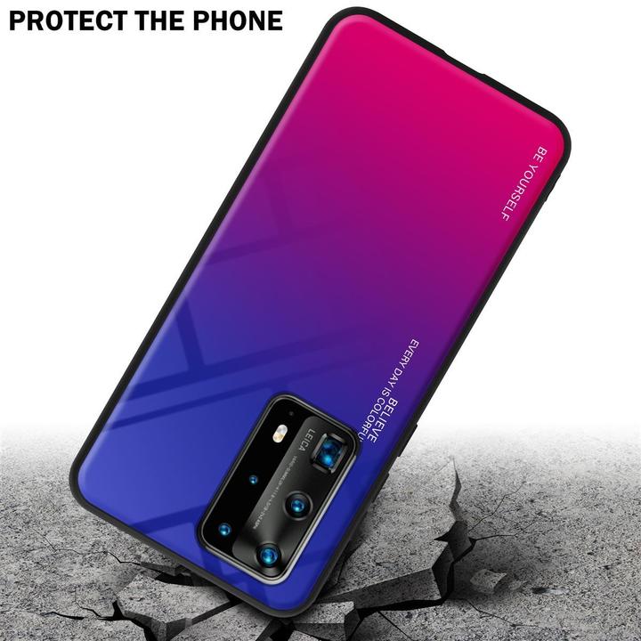 Image du produit Cadorabo Couverture en verre TPU 2 couleurs (Huawei P40 Pro+)