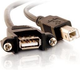 Actual product image C2G 3ft USB 2.0 A Female to B Male Panel Mount Cable (0.90 m, USB 2.0)