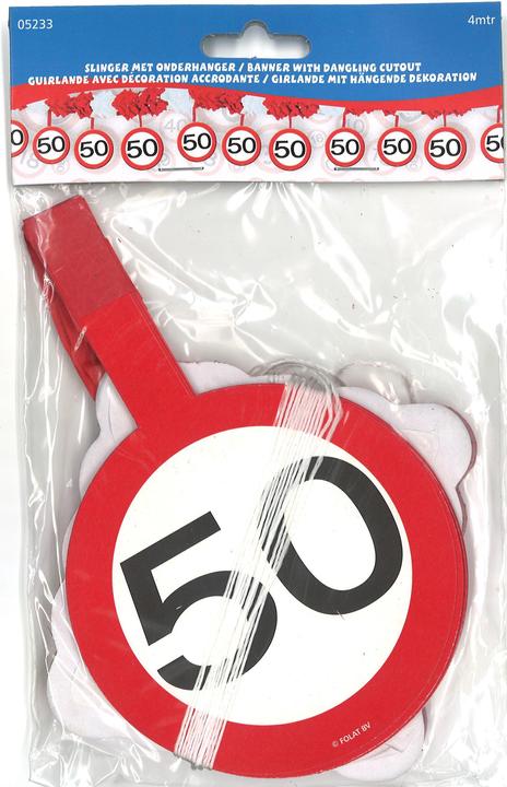 Actual product image Folat Girlande Verkehrsschild 50 Jahre