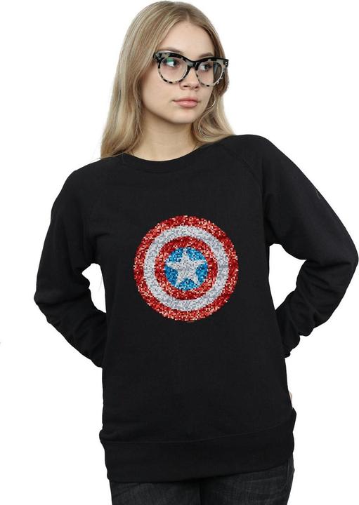 Immagine prodotto Captain America Pixelated Shield Felpa Donna (XL)