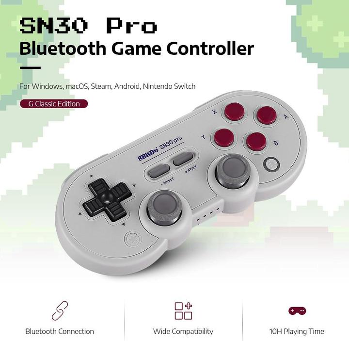 Actual product image 8bitdo SN30 Pro G Classic Gamepad (PC, Mac, Switch)