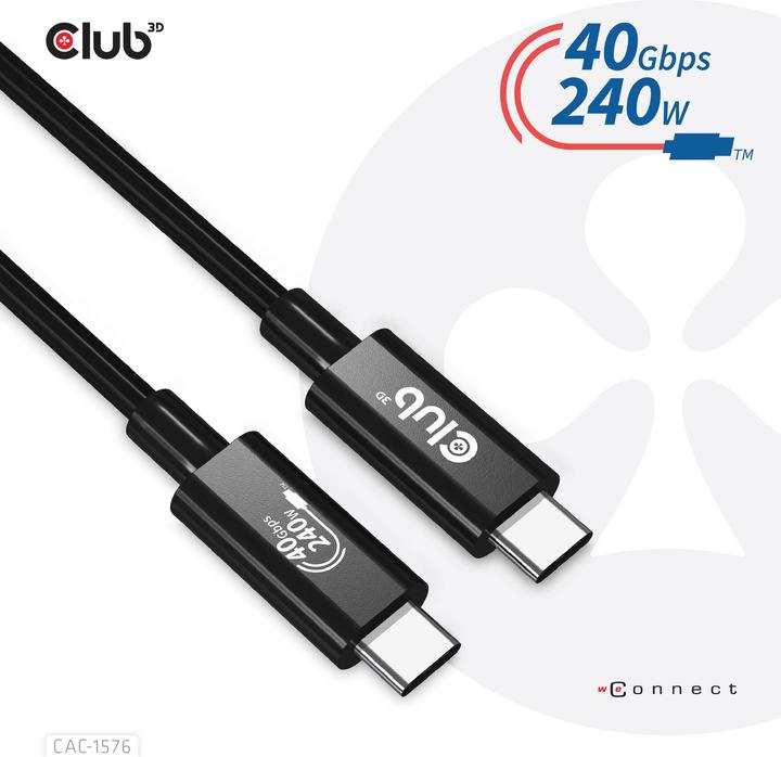 Produktbild Club 3D USB Typ C – USB Typ C (1 m, USB 4.0)