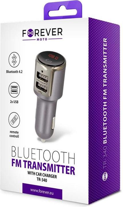 Produktbild Forever FM transmitter Bluetooth TR-340 silver