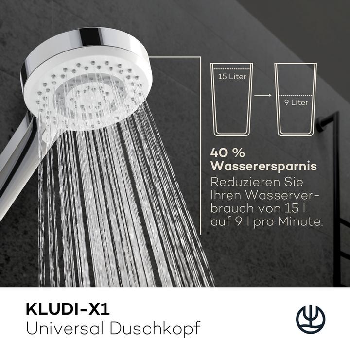 Produktbild Kludi X1 Duschkopf (3 Strahlarten, 15 l/min)