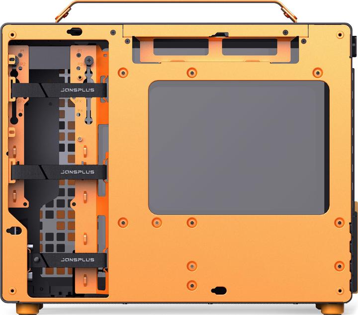Produktbild Jonsplus MATX Handle Case Z20 - Black-Orange (Mini-ITX, mATX)