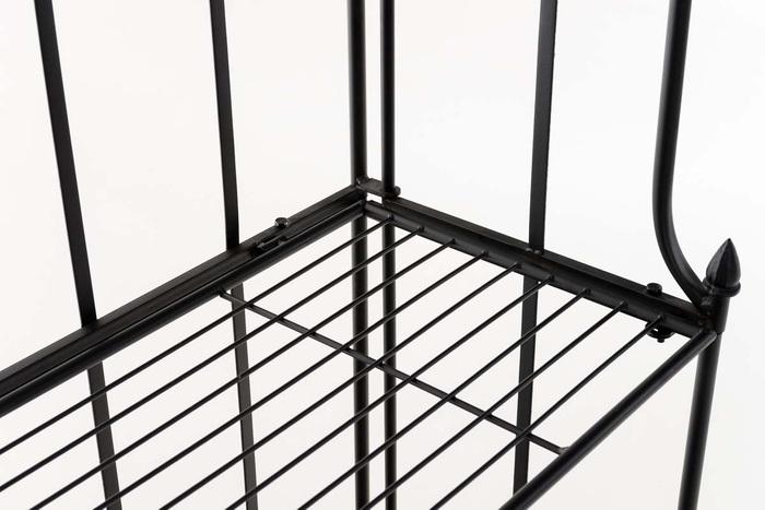 Image du produit CLP Étagère sur pied Flora, noir (66 x 32 x 175 cm)