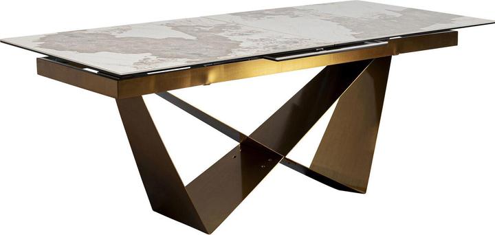 Produktbild Kare Design Ausziehtisch Connesso Brass 200(+60)x100cm