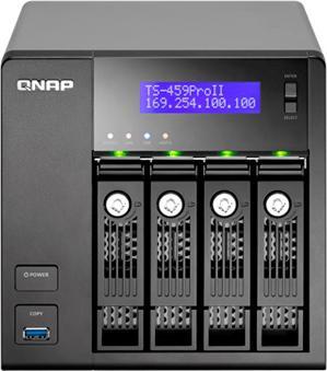 Actual product image QNAP TS-459 Pro II, Professional NAS for 4 hard drives, AD