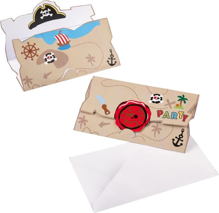 Immagine prodotto Amscan Inviti compleanno pirata (8 pz.)