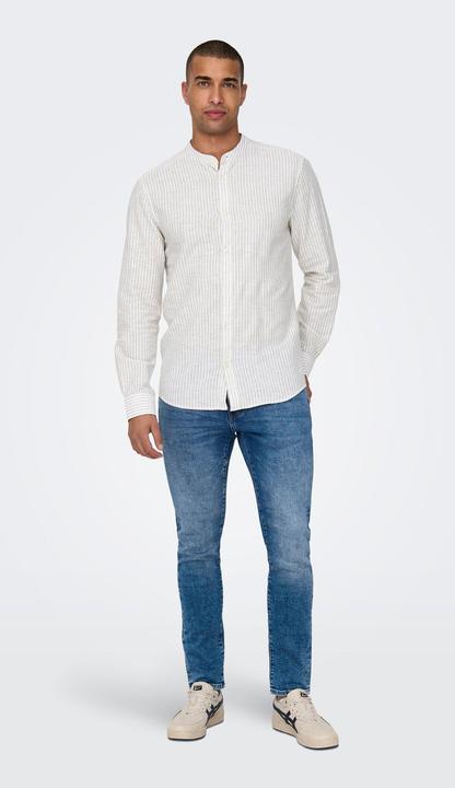 Produktbild Only & Sons Onscaiden Life Ls Mao Stripe Linen Noos (L)