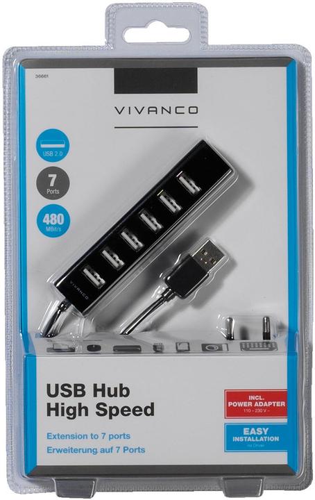Image du produit Vivanco Hub USB 2.0 (USB-A, 7 Ports)