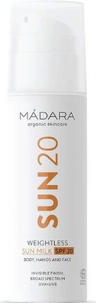 Image du produit Madara Weightless (Lait solaire, SPF 20, 150 ml)