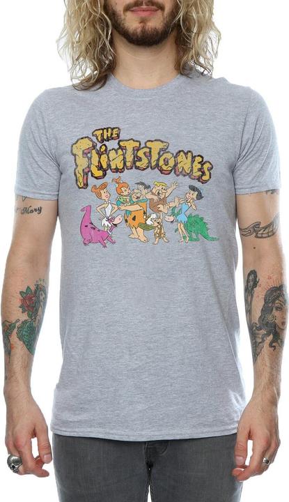 Produktbild The Flintstones Group Distressed TShirt (L)