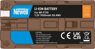 Image du produit Newell batterie de remplacement NP-F770 USB-C pour Sony (Batterie de l'appareil photo)