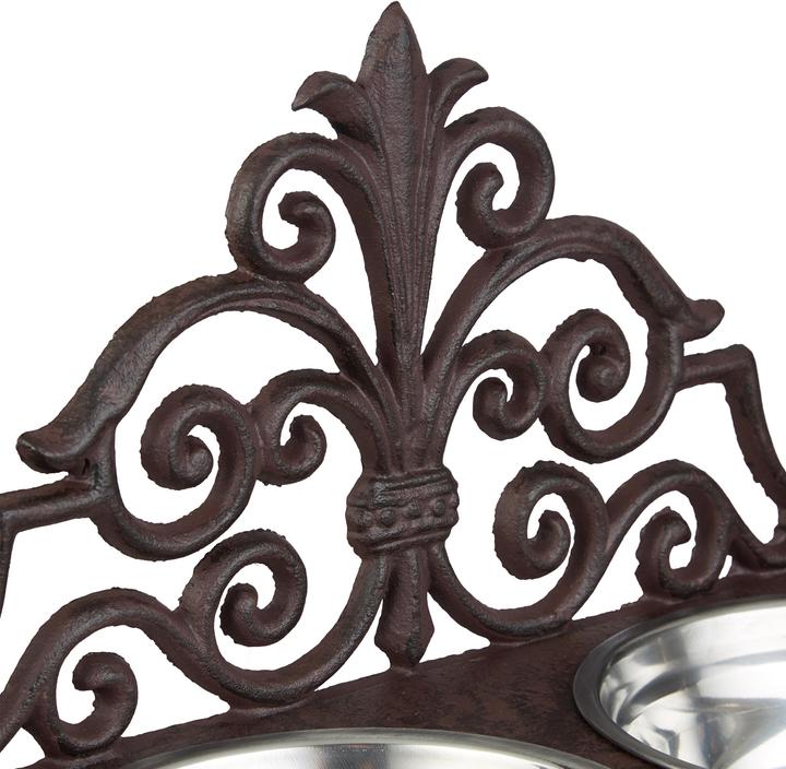 Actual product image Relaxdays Antique-Style Dog Feeder Bar (0.30 l)