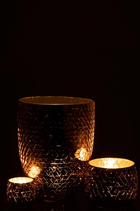 Immagine prodotto J-Line Vaso e lanterna a mosaico Ø 23/H 29 cm (Ø 23 x 29 cm)