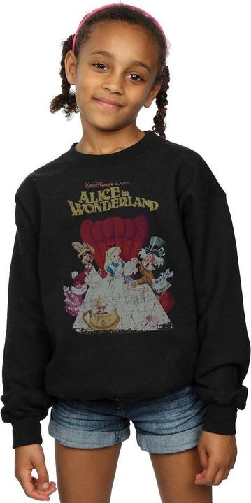 Actual product image Disney Girls Alice In Wonderland Retro Poster Sweatshirt (152, 158)