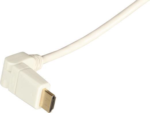 EFB Elektronik HighSpeed HDMI™ Anschlusskabel mit Eth., 360°, A-A, St.-St., 3,0m, weiss (3 m, HDMI)