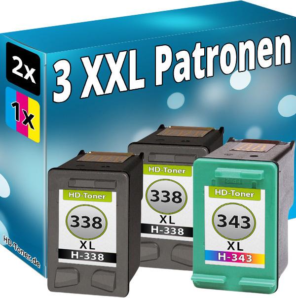 Produktbild Druckfuxx 3 DRUCKER PATRONE für HP 338 343 PhotoSmart 2575 2605 2610 7850 8150 C