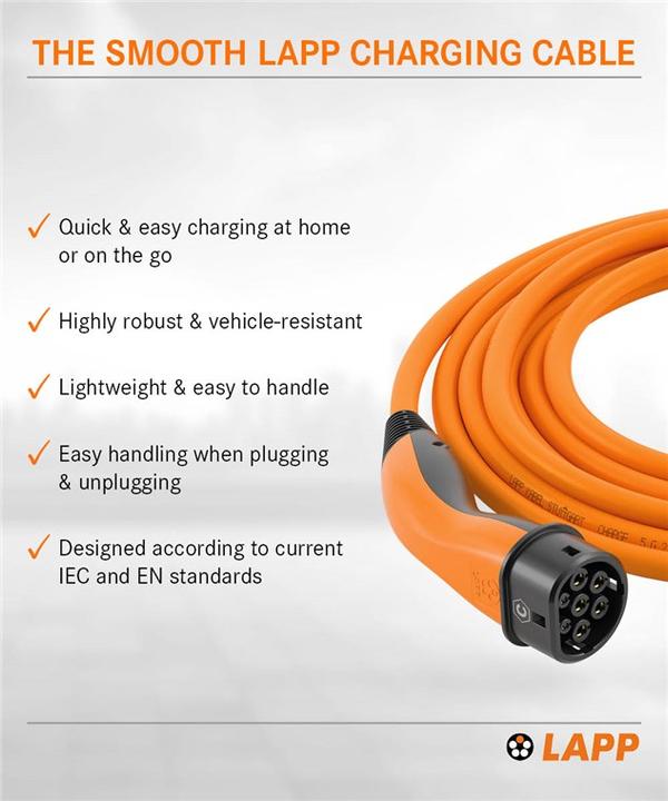 Produktbild Lapp Mobility EV-TYP2 Ladekabel (Typ 2, 22 kW, 32 A, 10 m)
