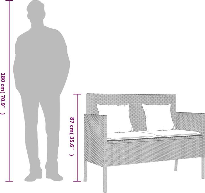 Actual product image VidaXL 10-piece garden lounge set with cushions