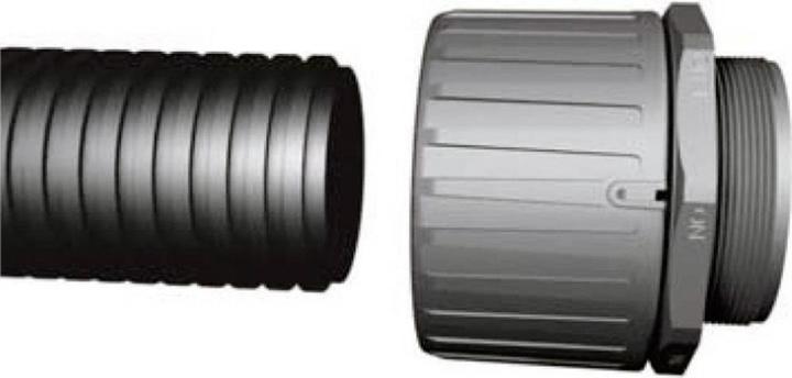Actual product image HellermannTyton Connection fitting nominal width=42 black straight (60 mm, 2 pcs.)