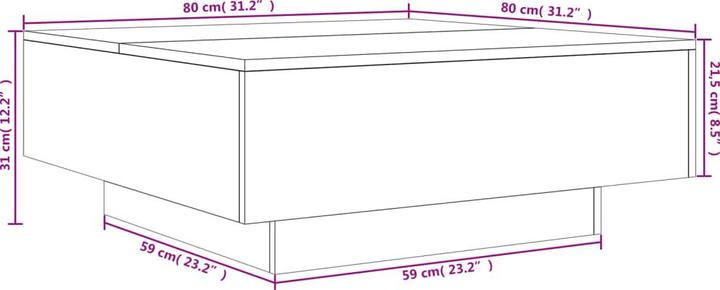 Produktbild VidaXL Kate (80 x 80 x 31 cm)