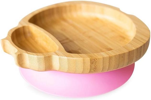 Image du produit Eco rascals Assiette à ventouse en bambou, coccinelle rose