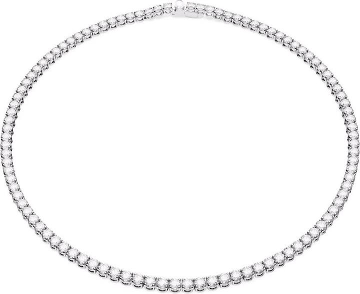 Produktbild Swarovski Matrix Tennis Halskette Rundschliff Klein Weiss (Swarovski Metall, 41 cm)