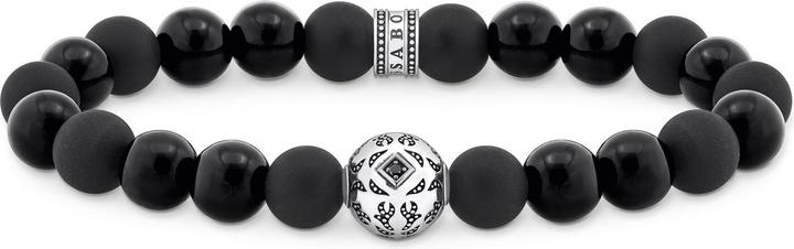 Thomas Sabo Beads-Armband aus Obsidian Silber geschwärzt