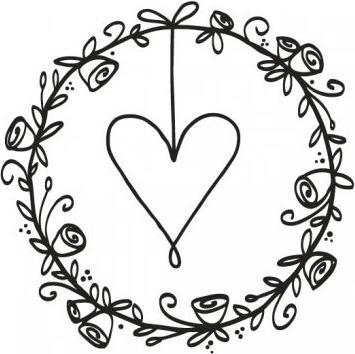 Produktbild Rayher Stempel Hochzeitskranz, 5x5cm