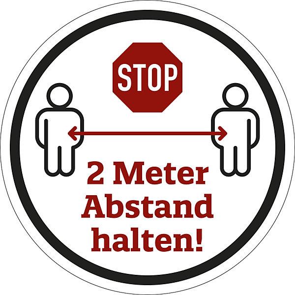 Actual product image Marahrens Floor sticker - keep distance, foil with floor laminate, Ø 400 mm, white