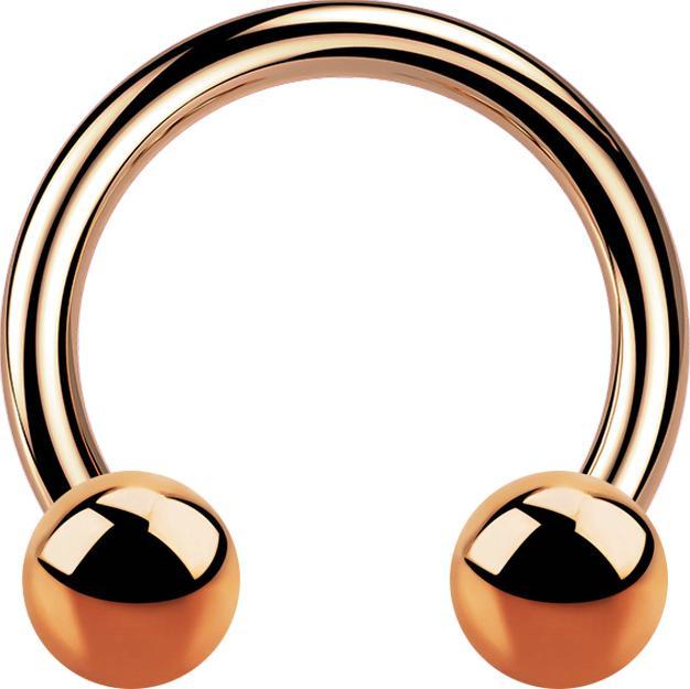 Produktbild Star Piercing Circular Barbell rosegold mit zwei Kugel (Titan G23, ohne Messing)