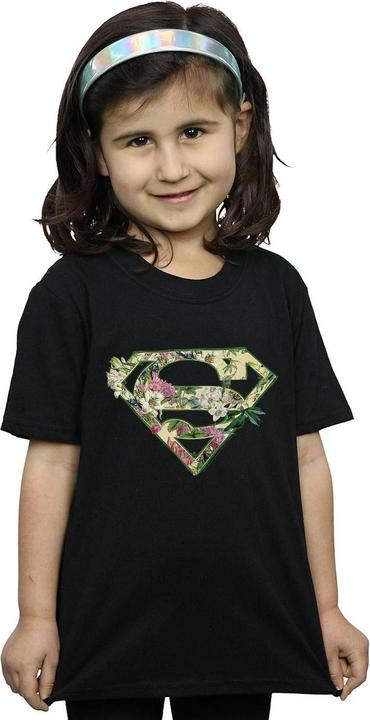 Produktbild Supergirl Floral Shield TShirt Mädchen (140, 146)
