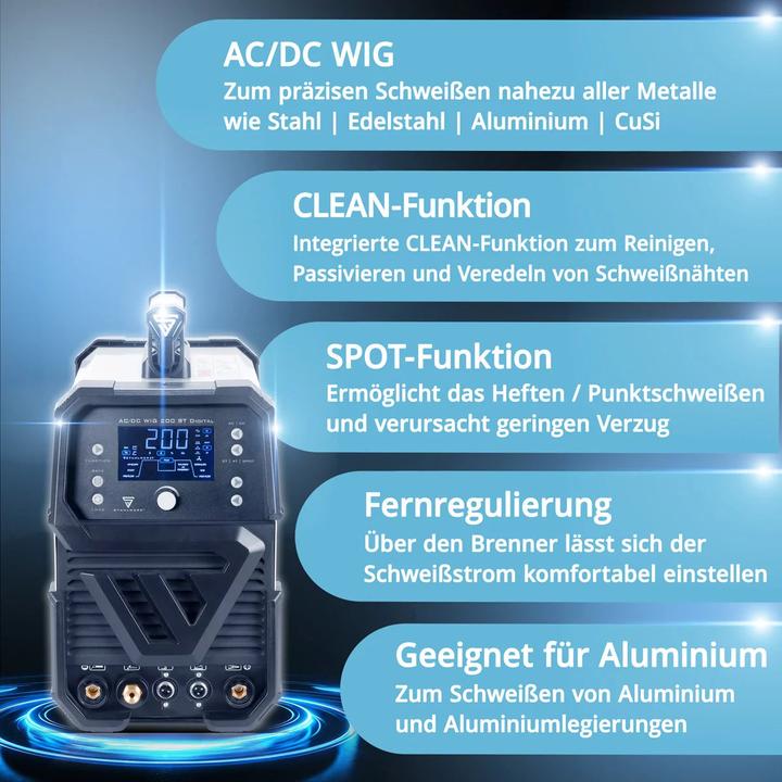 Produktbild Stahlwerk Schweissgerät AC/DC WIG 200 ST Digital Kombischweissgerät 200 A