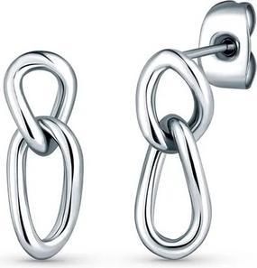 Vuch Modern Lusha Silver Steel Earrings