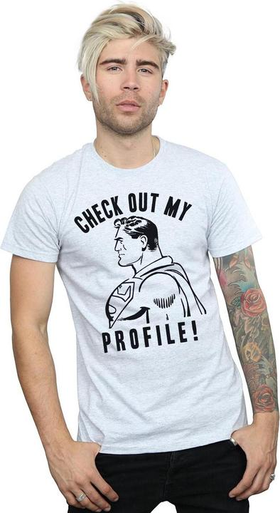 Actual product image Mens Superman Check Out My Profile T-Shirt (XL)