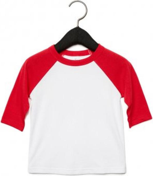 Immagine prodotto Bella Canvas Maglietta da baseball a 34 maniche per bambini (110)