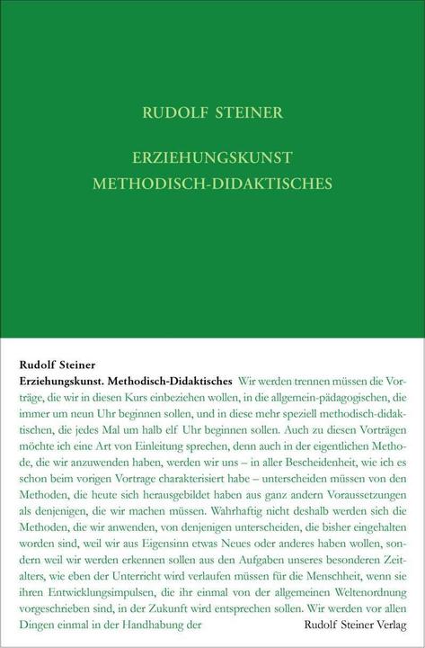Immagine prodotto Arte dell'educazione. Metodico-didattico (Tedesco, Rudolf Steiner, 2019)