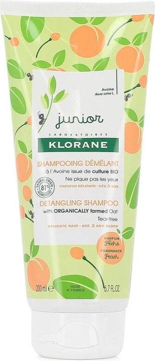 Actual product image Klorane Junior Peach (200 ml, Liquid shampoo)