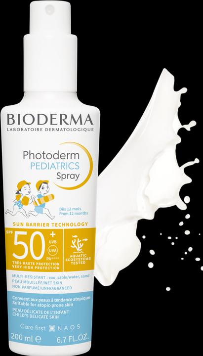 Actual product image Bioderma Photoderm Kid Pediatrics Spray SPF50+ liq (Sun spray, SPF 50, 200 ml, 0.20 g)