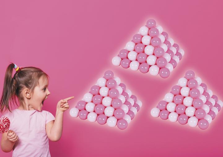 Actual product image Knorrtoys Ball set approx. Ø6 cm - 300 balls/soft pink
