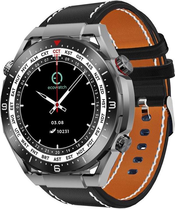 Maxcom SMARTWATCH ECOWATCH EW01 BLACK 1.52 HD/360X360/400mAh/7-20 DIAS/BT CALLS/BLE 5.2 EW01BK (51 mm)